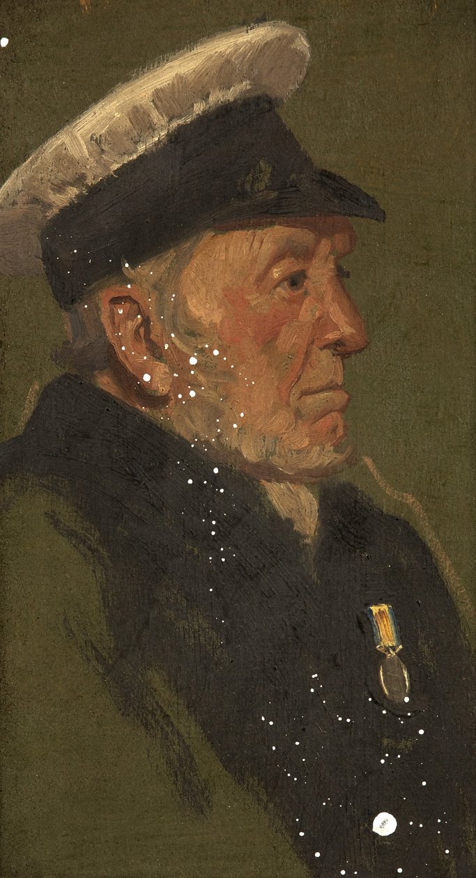 Portrett av W. Lavington, R.N., ca. 1920 (olje på panel) av George Edmund Butler