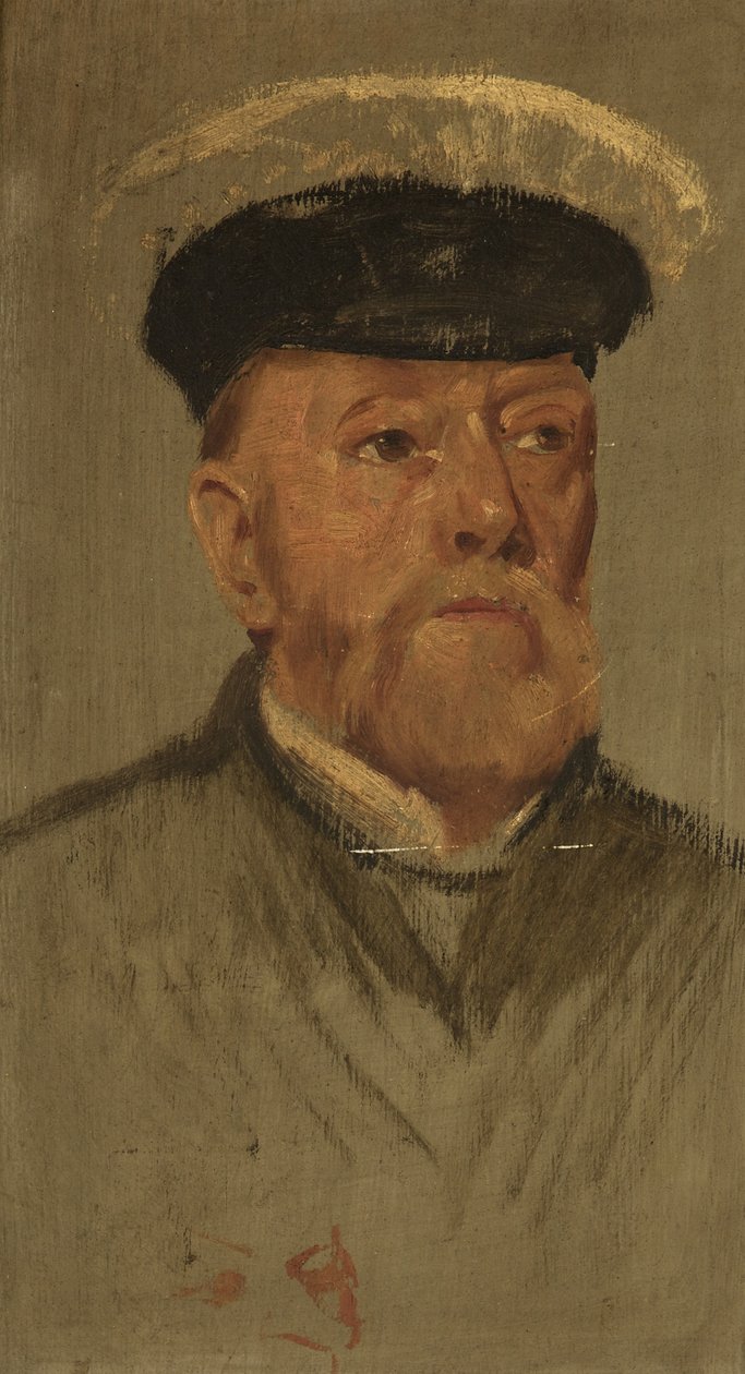 Portrett av W. Shearn, 97. og 5., ca. 1920 (olje på panel) av George Edmund Butler