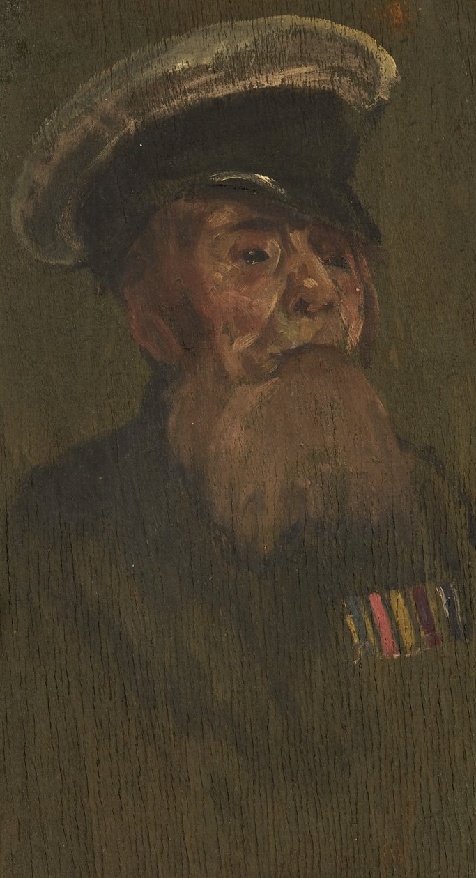 Portrett av W. Short, R.M.L.I., ca. 1920 (olje på panel) av George Edmund Butler
