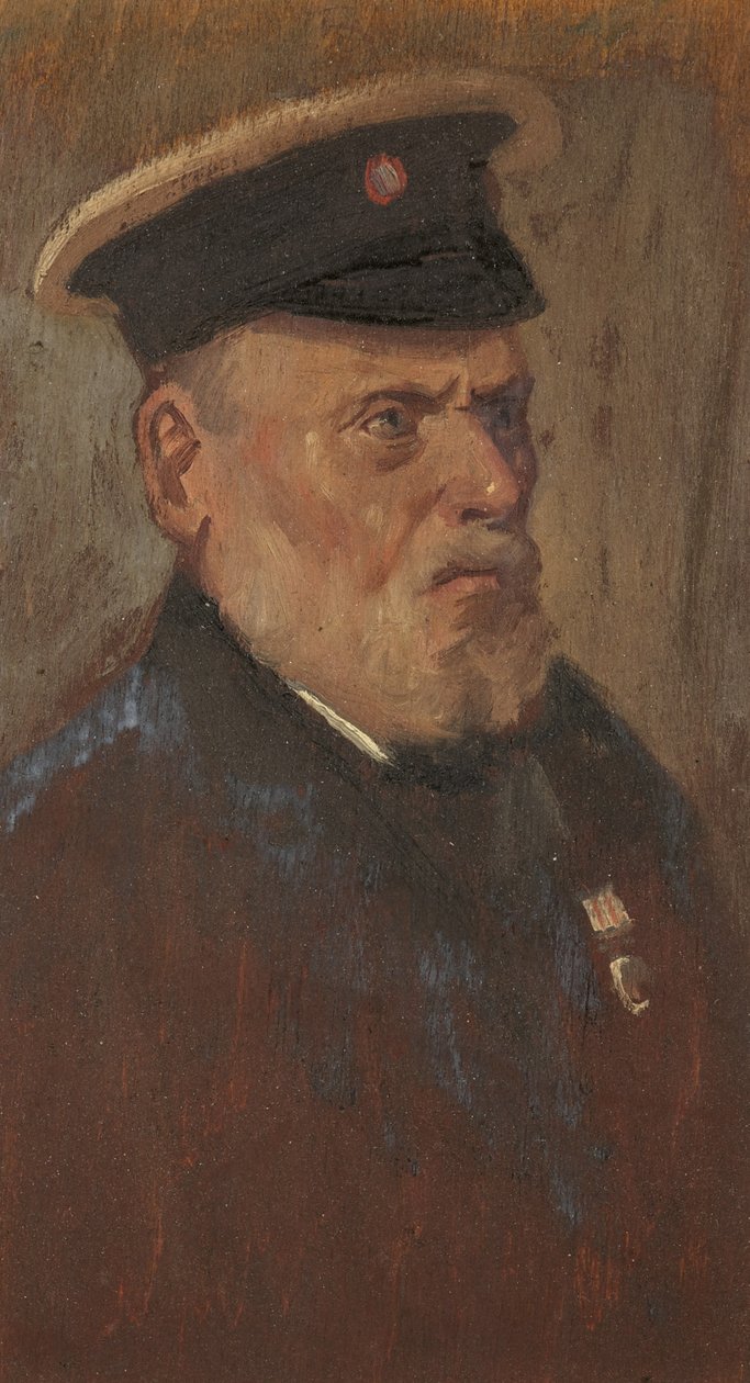 Portretter av C. Parson, R.A., ca. 1920 (olje på panel) av George Edmund Butler