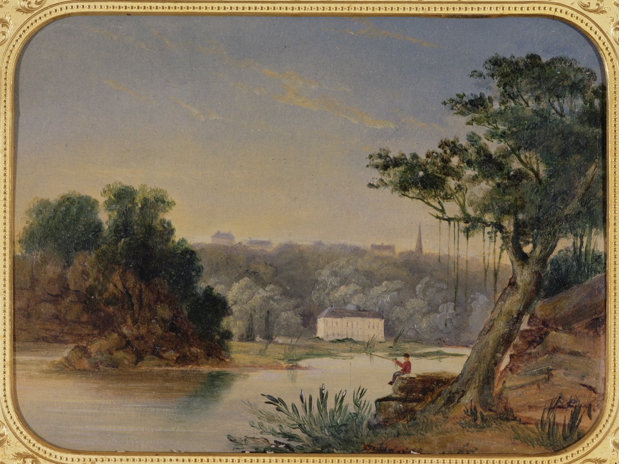 Dan Coopers House, Sydney Harbour, 1800-tallet av George Edward Peacock
