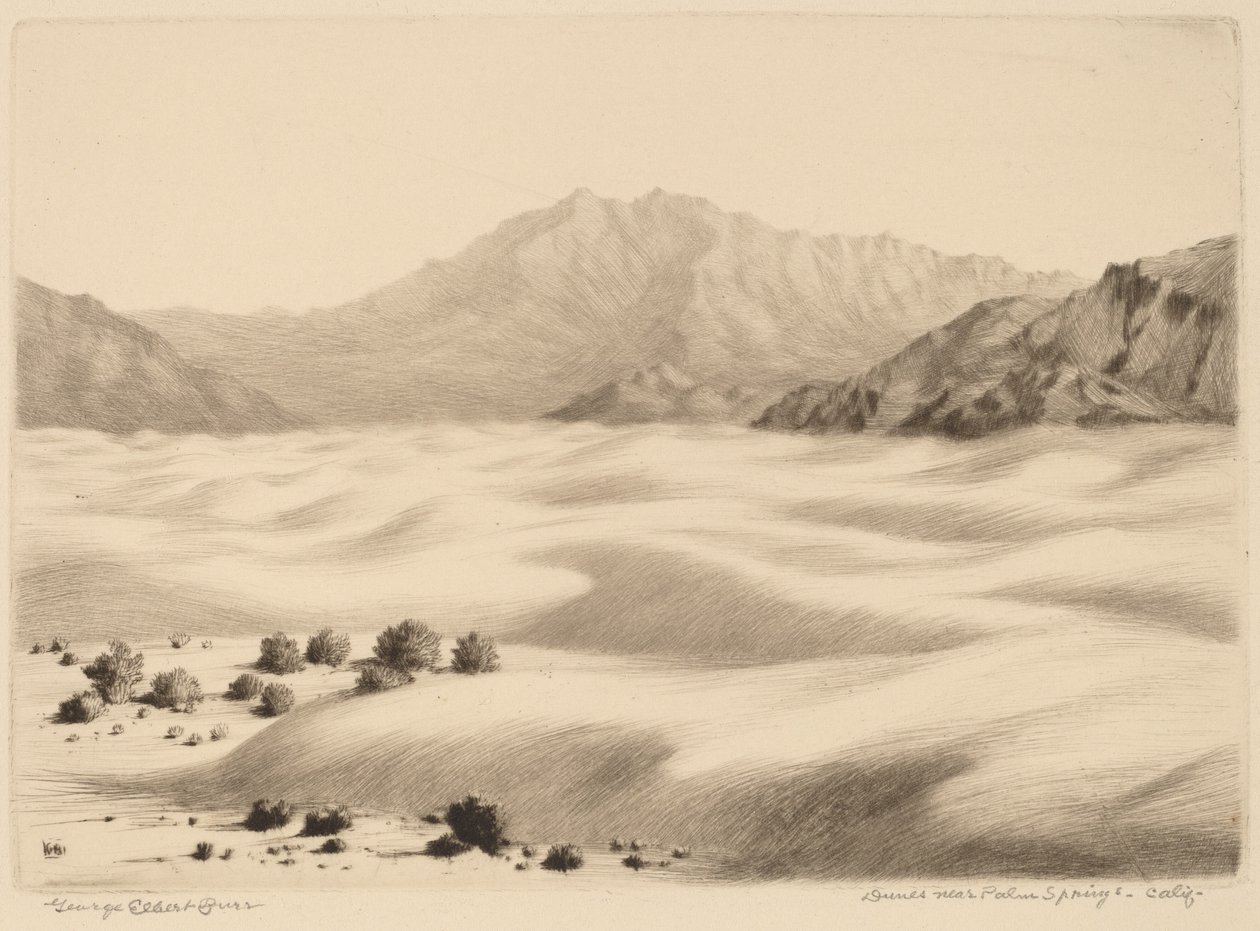 Sanddyner nær Palm Springs, California (nr.2) av George Elbert Burr