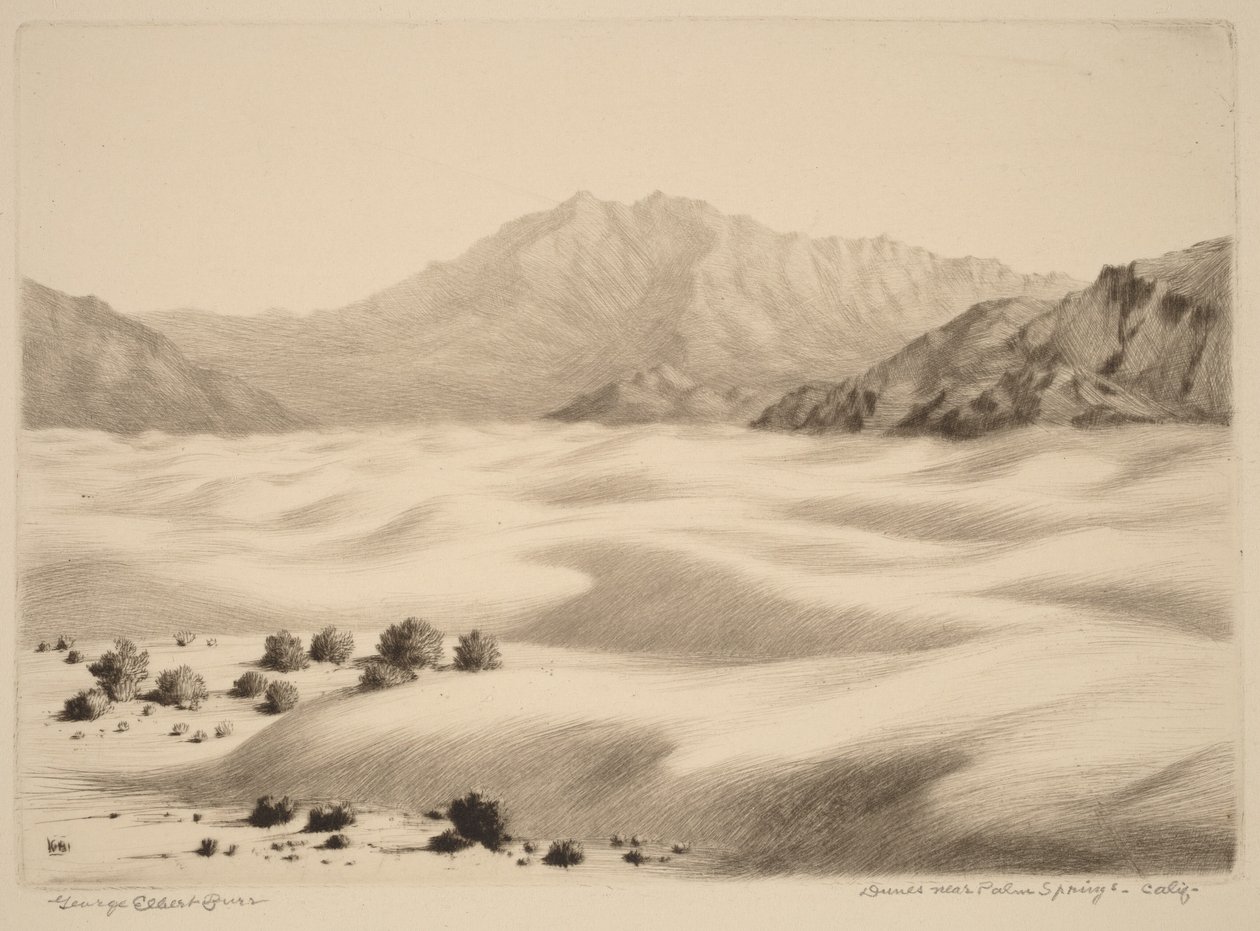 Sanddyner nær Palm Springs, California, nr. 2 av George Elbert Burr