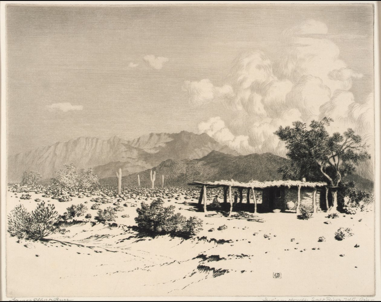 Indianske boliger, Salt River Mountains, Arizona av George Elbert Burr