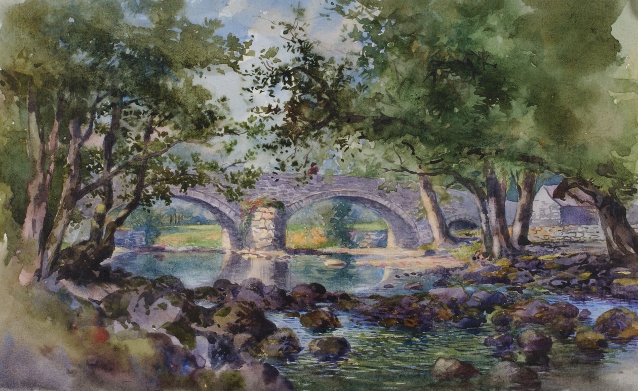 Old Bridge nær Bettws-y-Coed, Nord-Wales, 1899. av George Elbert Burr