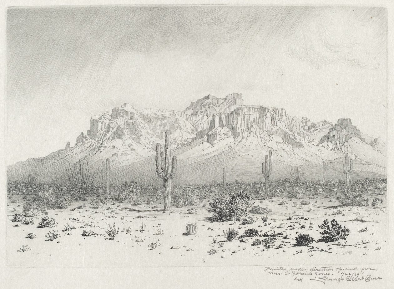 Superstition Mountain, Apache Trail, Arizona (nr.1) av George Elbert Burr