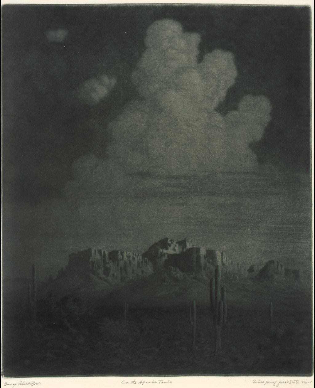 Superstition Mountain, Apache Trail, Arizona, til høyre [nr. 2] av George Elbert Burr