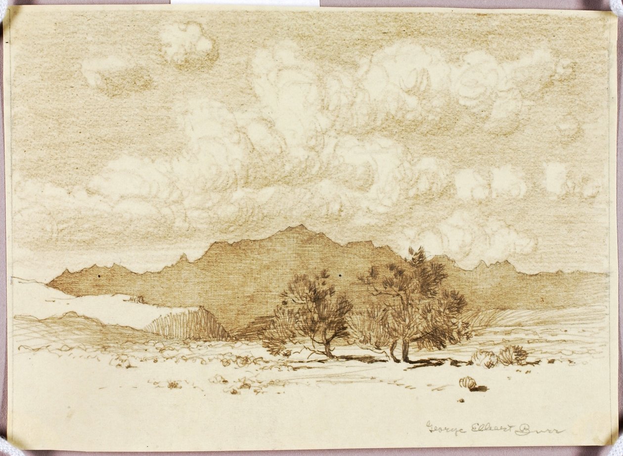 Uten tittel (tegning til trykk) av George Elbert Burr