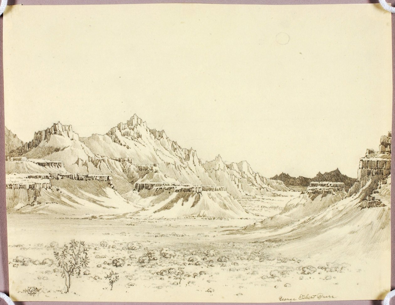 Uten tittel, overføringstegning til Arizona Night av George Elbert Burr
