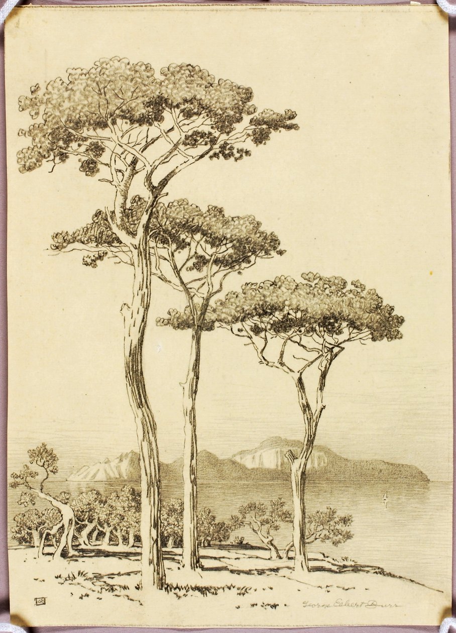 Uten tittel (overføringstegning for Capri fra Sorrento) av George Elbert Burr