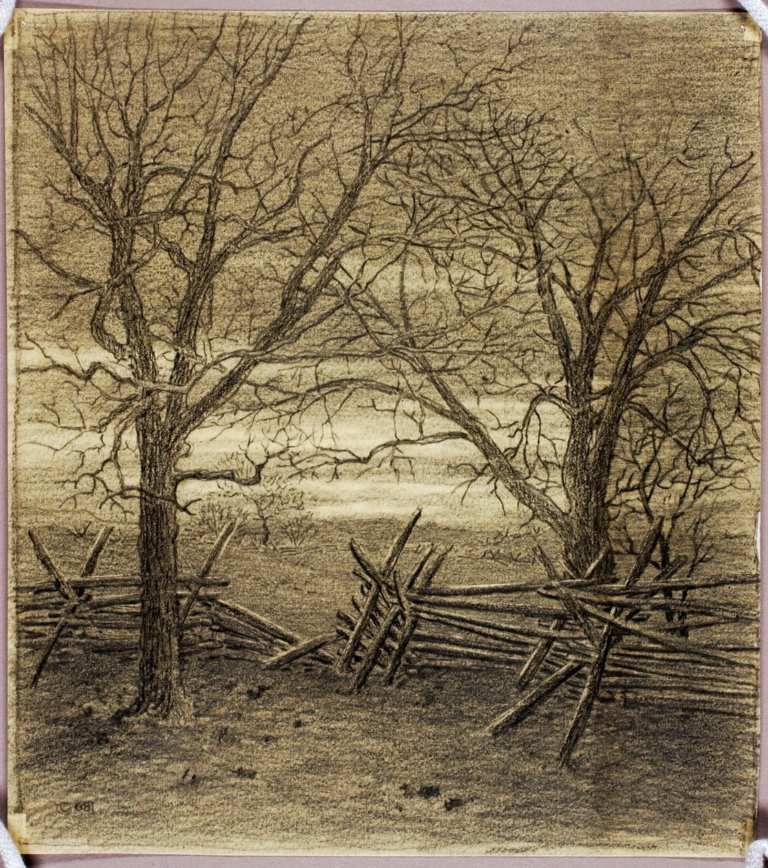 Uten tittel, overføringstegning for november av George Elbert Burr