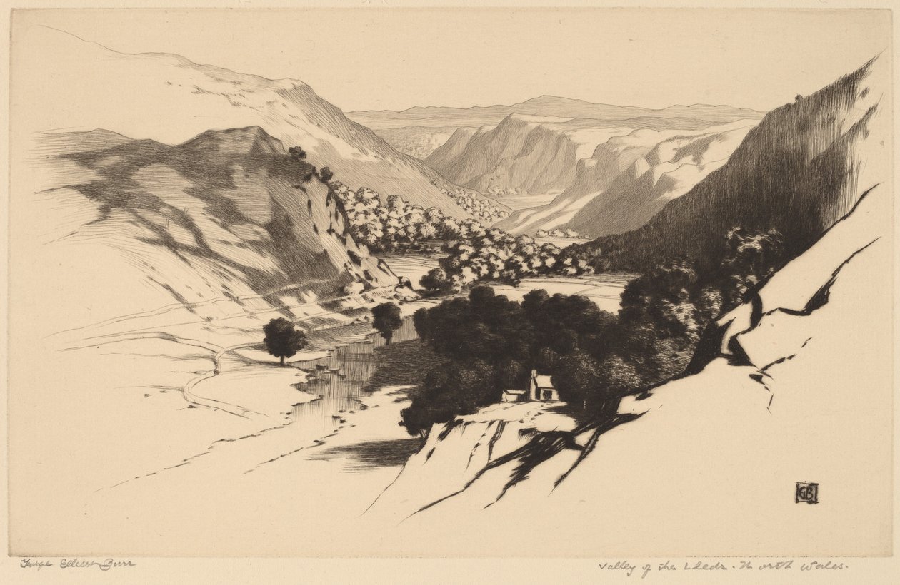 Valley of the Lledr, Nord-Wales (nr.1) av George Elbert Burr