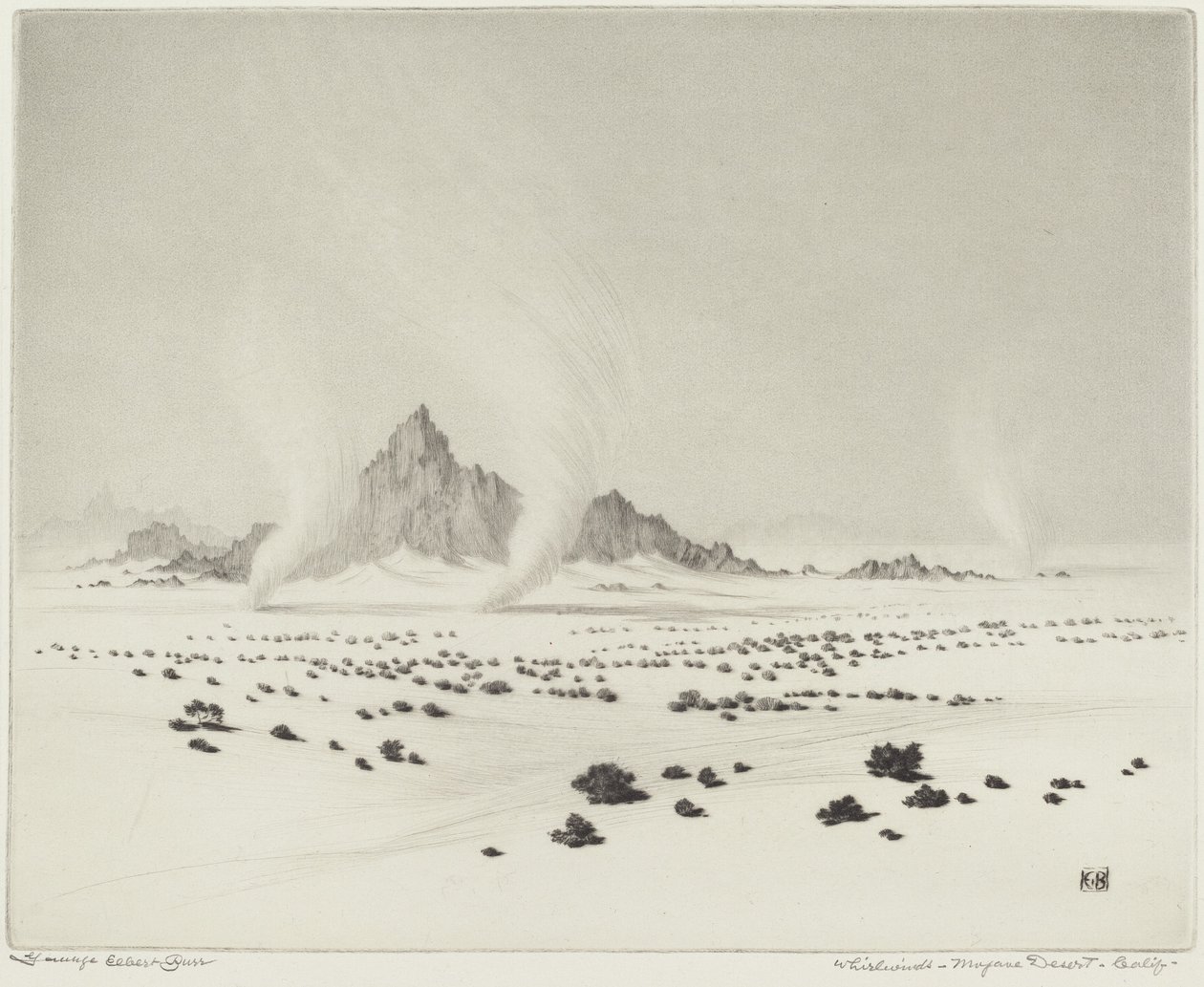 Whirlwinds, Mojave Desert, California (nr.3) av George Elbert Burr