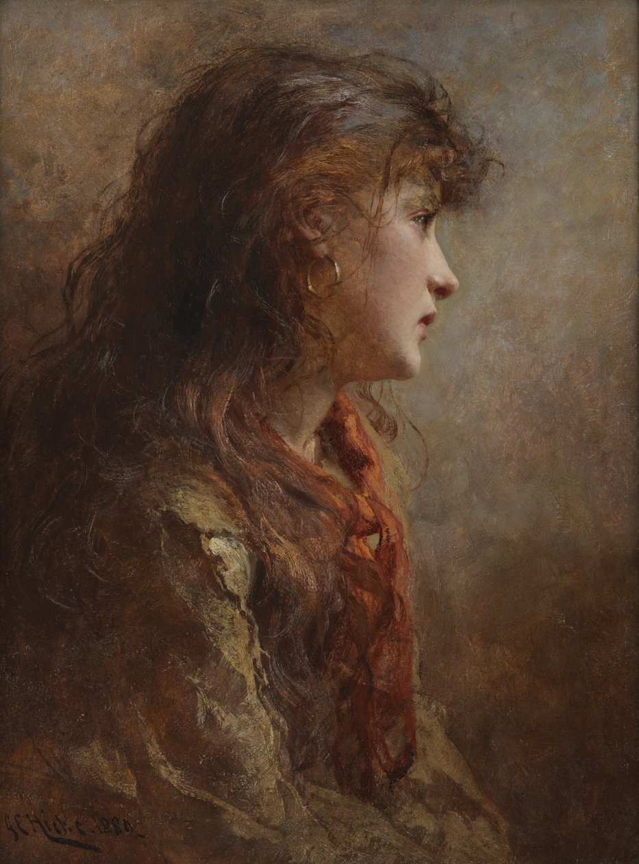 En sigøynerjente, 1880 av George Elgar Hicks