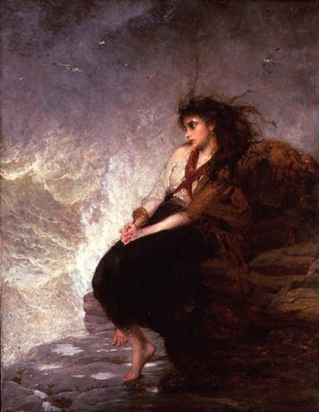 Alene - "Å for berøring av en forsvunnet hånd" av George Elgar Hicks