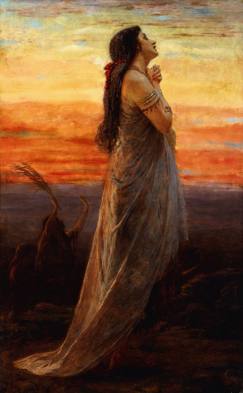 Klagesangen til Jeftas datter, 1871 av George Elgar Hicks