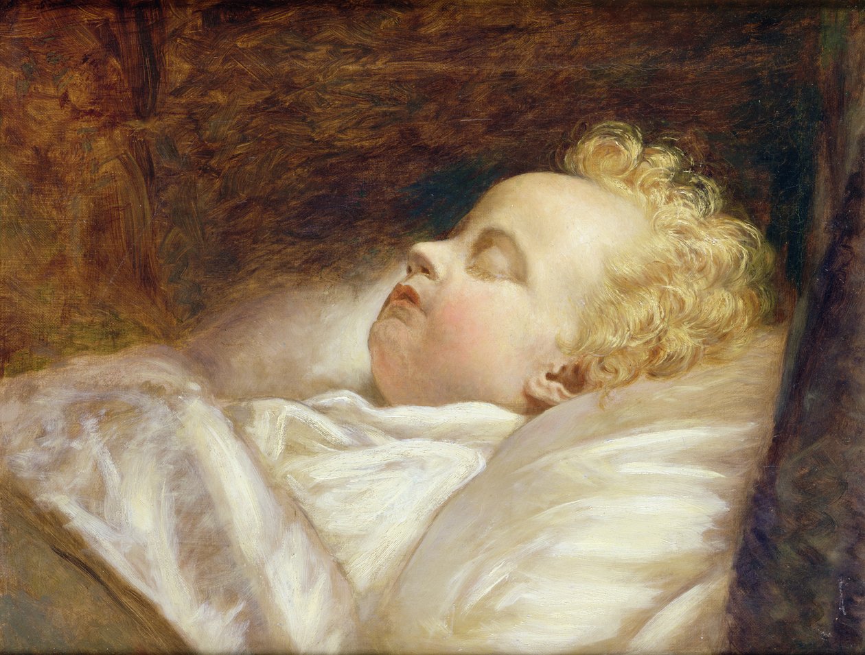 Unge Frederick sov til sist ca. 1855 av George Elgar Hicks