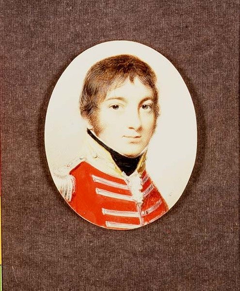 Miniatyr av oberst J. Houlton fra Wiltshire Militia, ca. 1801 av George Engleheart