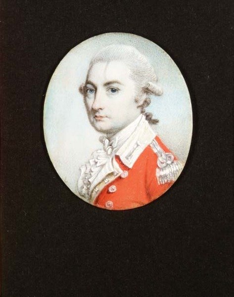 Miniatyr av en kaptein for infanteri, ca. 1780 av George Engleheart