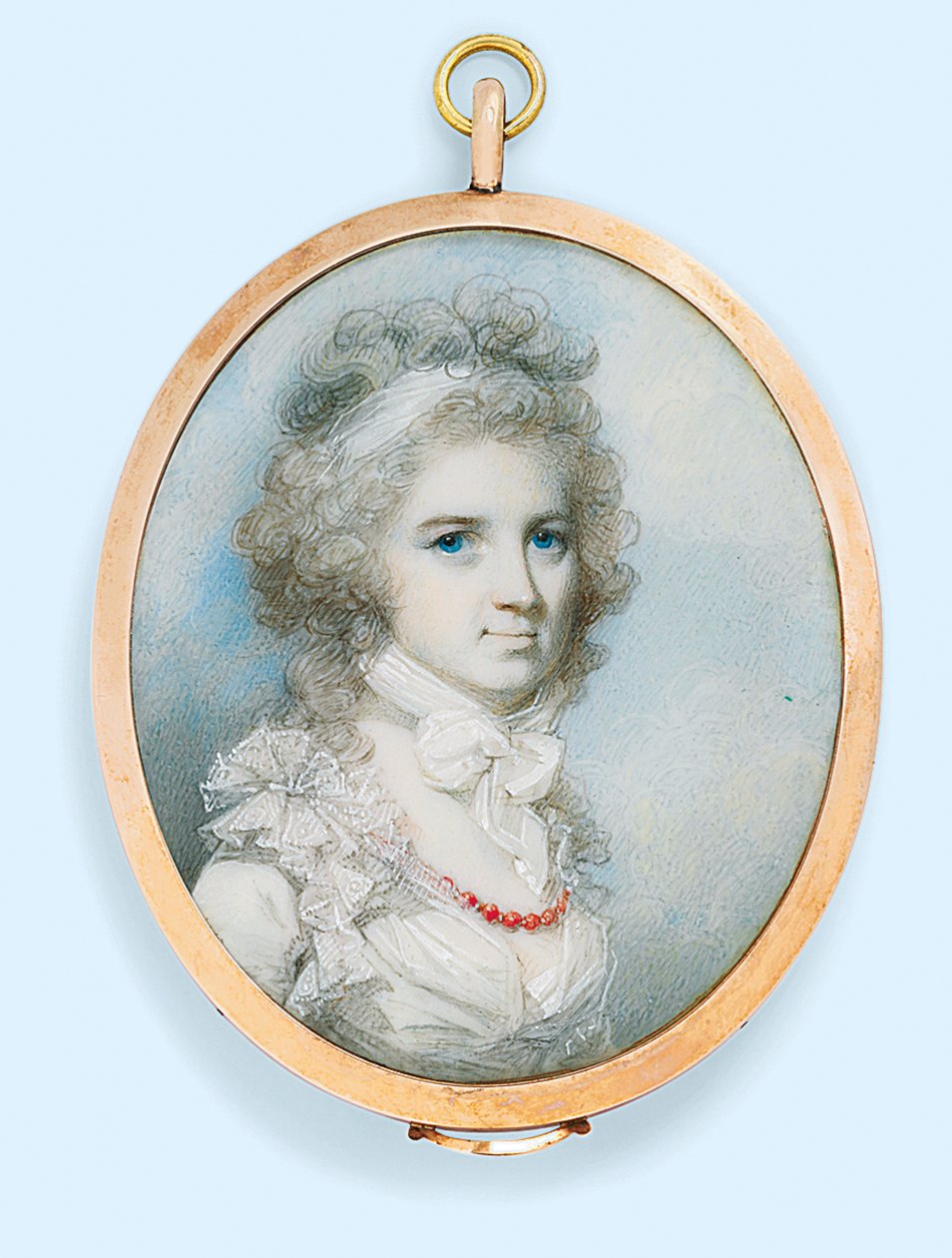 Mrs. Thomas Graham (nee Ann Paul) (akvarell på elfenben) av George Engleheart