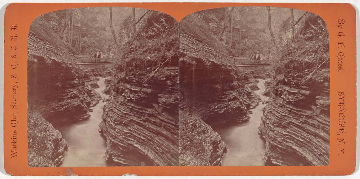 Watkins Glen-landskapet, Shadow Gorge, ca. 1860 (bilde) av George F. Gates