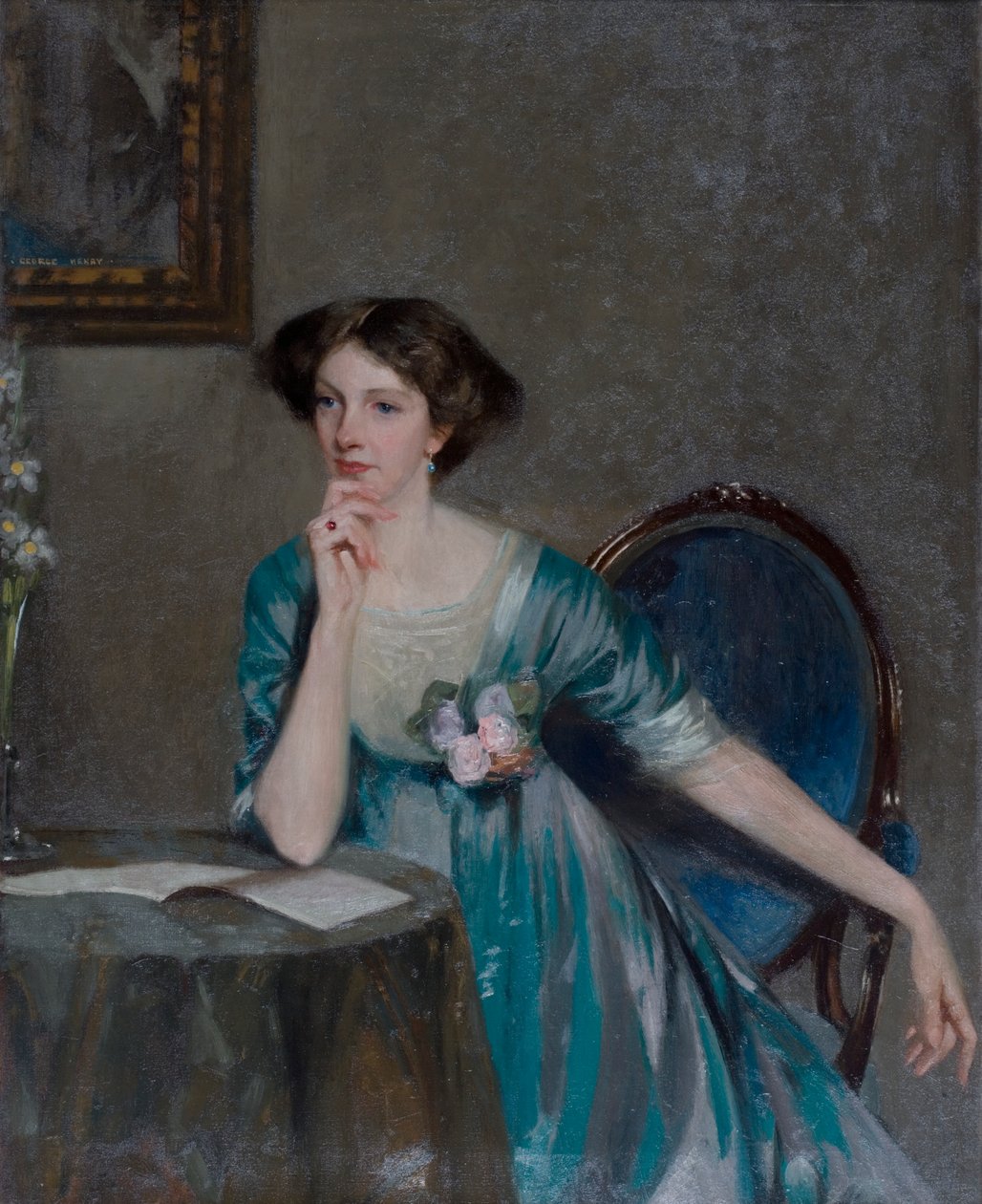 Portrett av Lady Margaret Sackville, ca. 1910 av George F. Henry