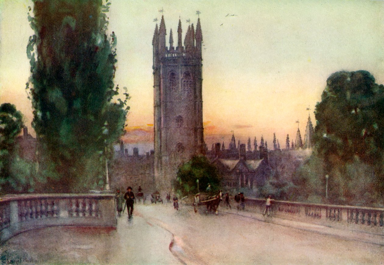 Magdalen klokketårn, Oxford, Oxfordshire, 1924-1926 av George F Nicholls