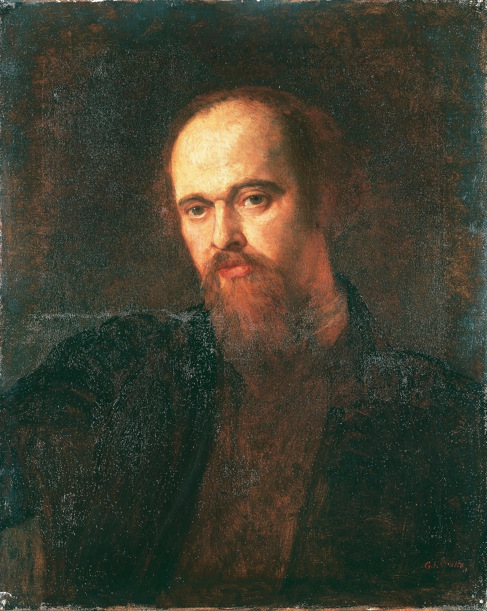 Portrett av maleren Dante Gabriel Rossetti av George Frederic Watts