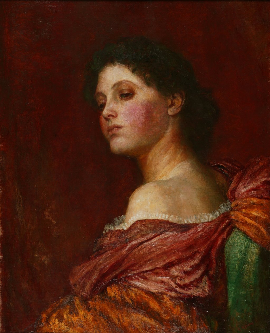 The Coquette, ca. 1880 (olje på lerret) av George Frederic Watts