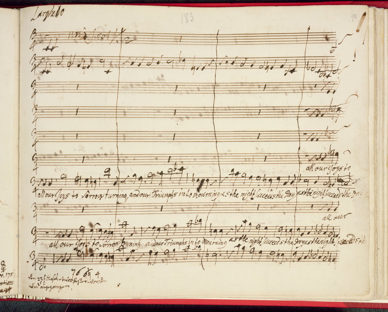 Originalpartitur til Händels siste oratorium, Jephtha av George Frederick Handel