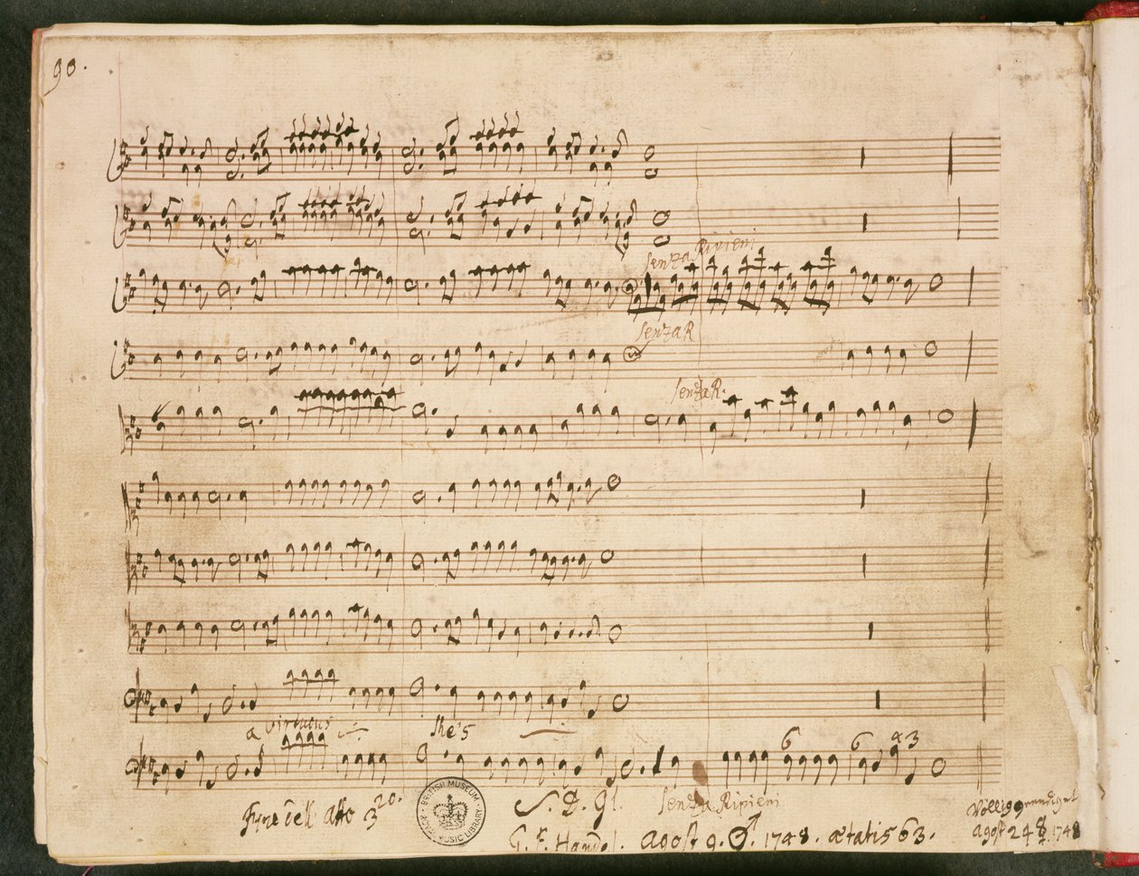 Originalpartitur av Last Folio fra Operaen 