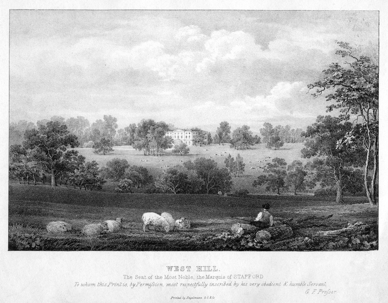 West Hill, nær Wandsworth, London, 1800-tallet. av George Frederick Prosser