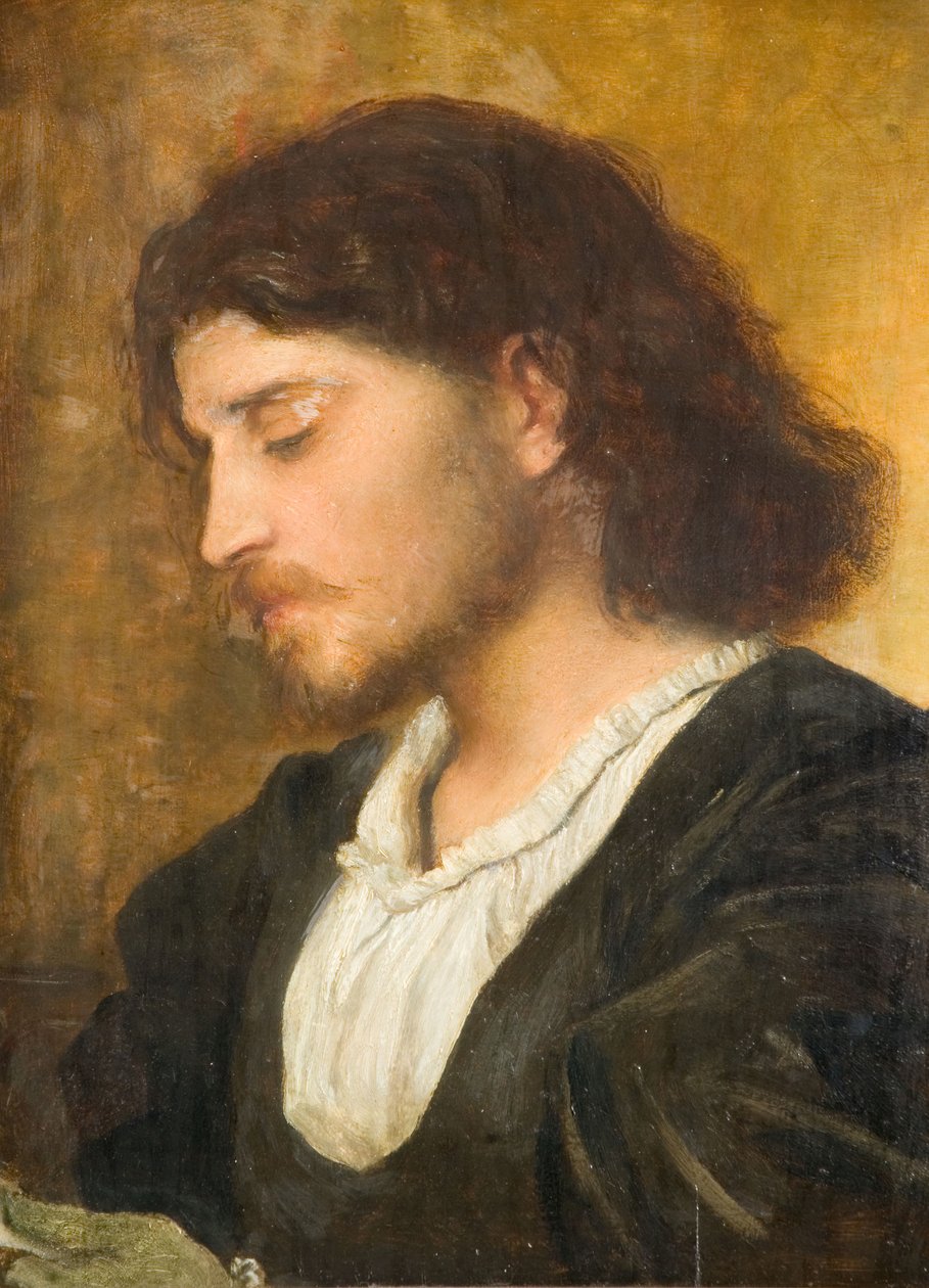Studie av Gennaro, en venetiansk adelsmann, 1840-1890. av George Frederick Watts