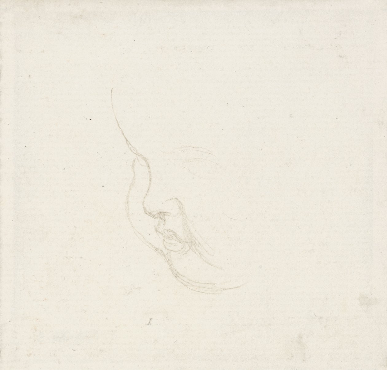 Studie for et barns hode, ca. 1860 (grafitt) av George Frederick Watts