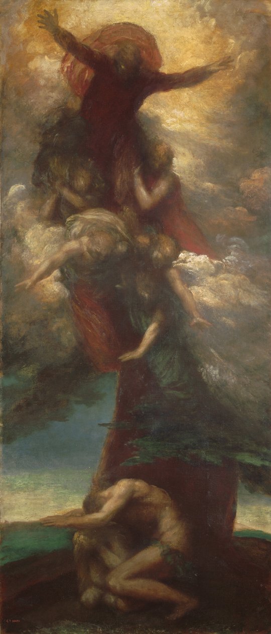 Fordømmelsen av Adam og Eva, ca. 1873-98 av George Frederick Watts