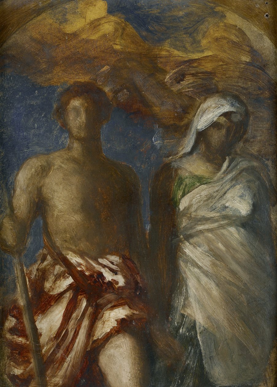 Tid og død, ca. 1868 (olje på papp) av George Frederick Watts