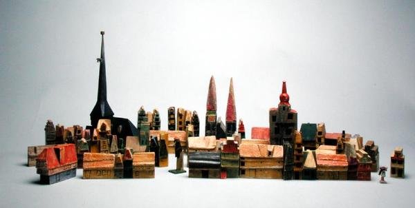 En scene fra serien The Town at the End of the World (malt tre) av George Frost