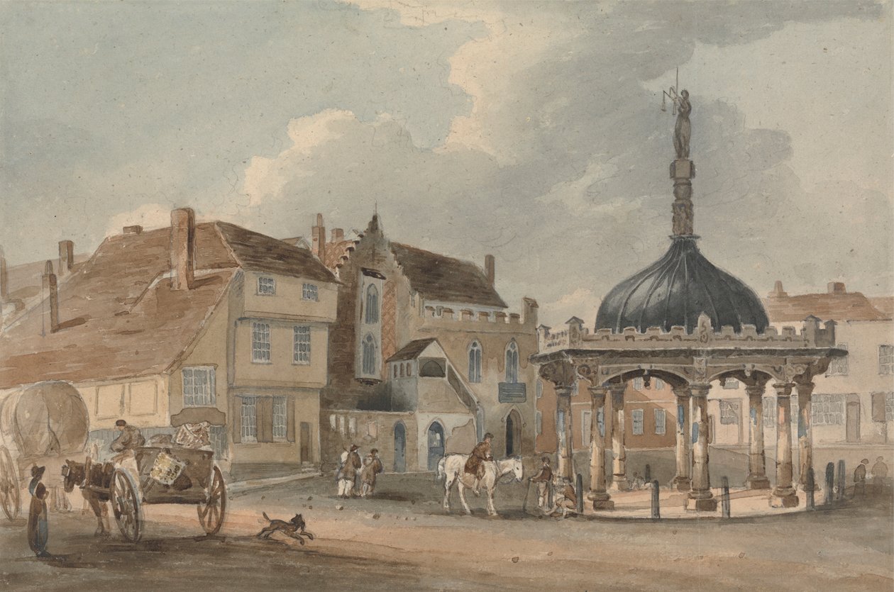 Corn Hill og Moot Hall, Ipswich av George Frost