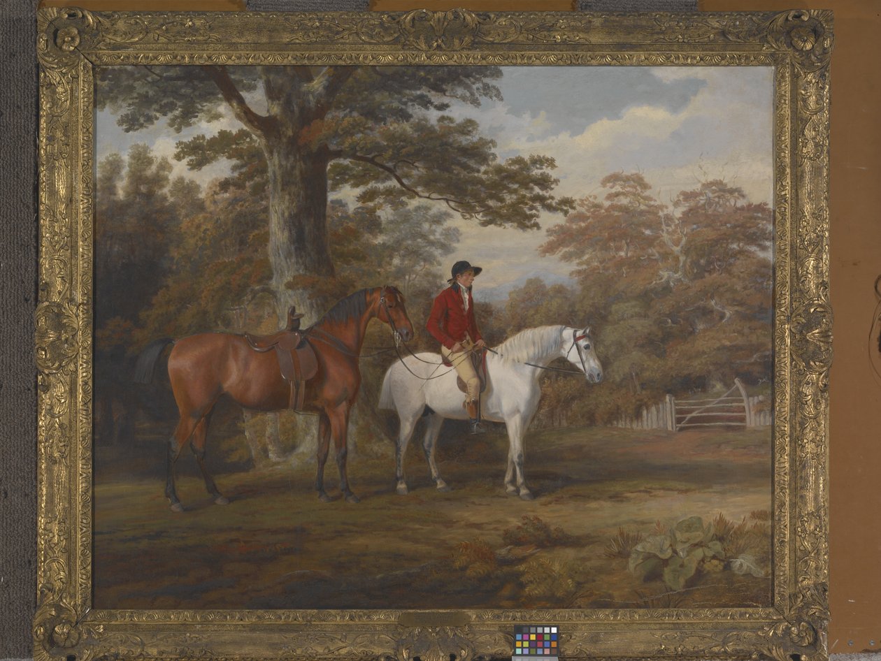 Hunter And Huntsman (olje på lerret) av George Garrard