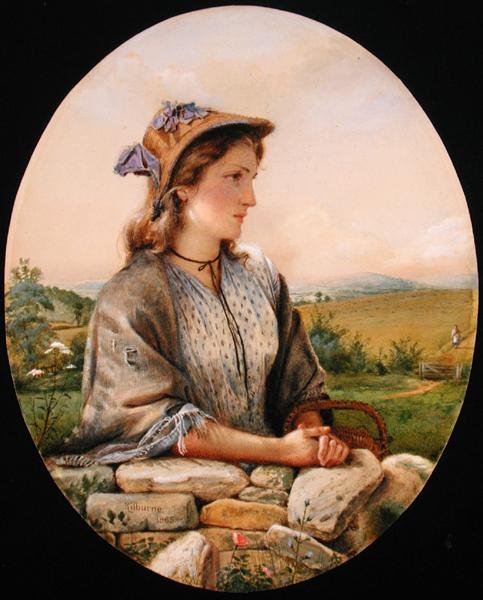 En Country Girl av George Goodwin Kilburne