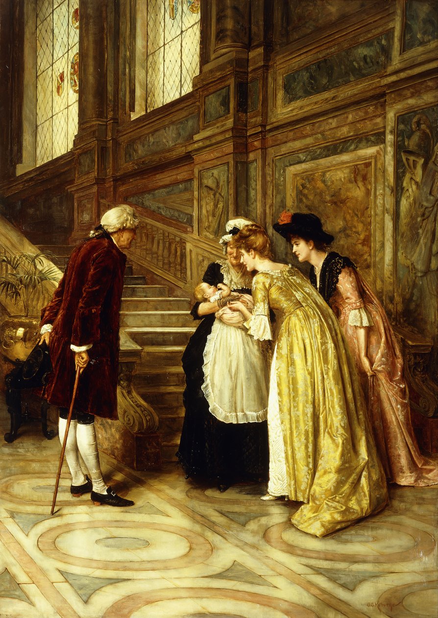 Beundrer babyen, av George Goodwin Kilburne