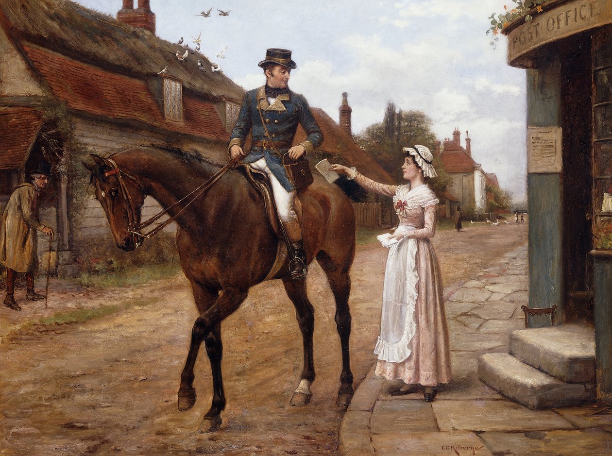 Samler posten, av George Goodwin Kilburne