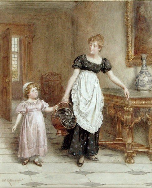 Mange hender gjør lett arbeid (akvarell på papir) av George Goodwin Kilburne