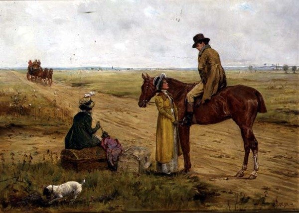 Venter på scenetreneren av George Goodwin Kilburne