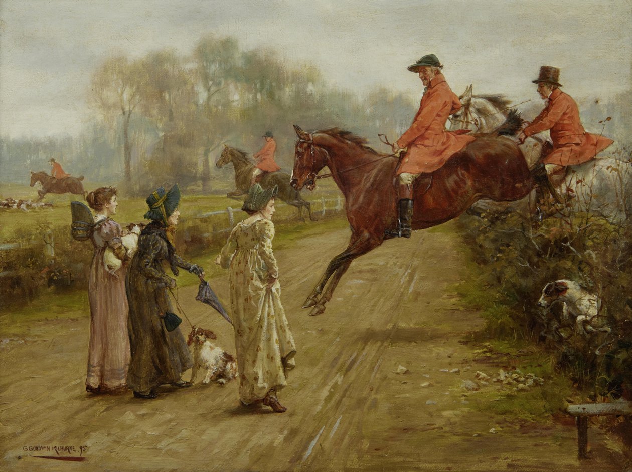 Ser på jakten, 1895 av George Goodwin Kilburne