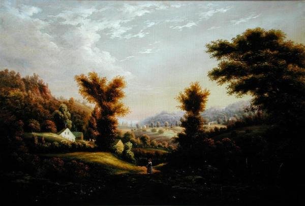 Girl on a Path (olje på lerret) av George Gunter Hartwick