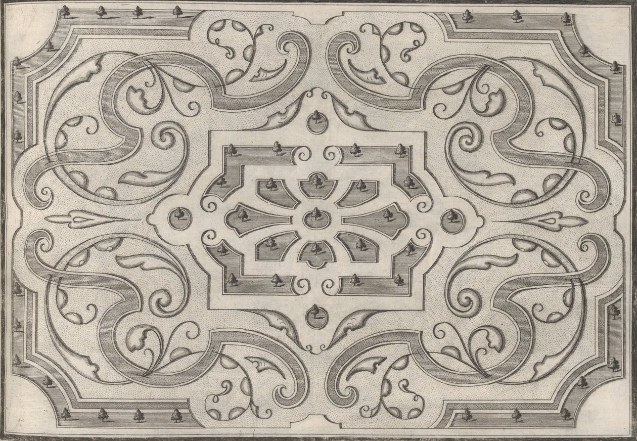 Gartten blomsterbed, 1697-1705. av George Hätzl