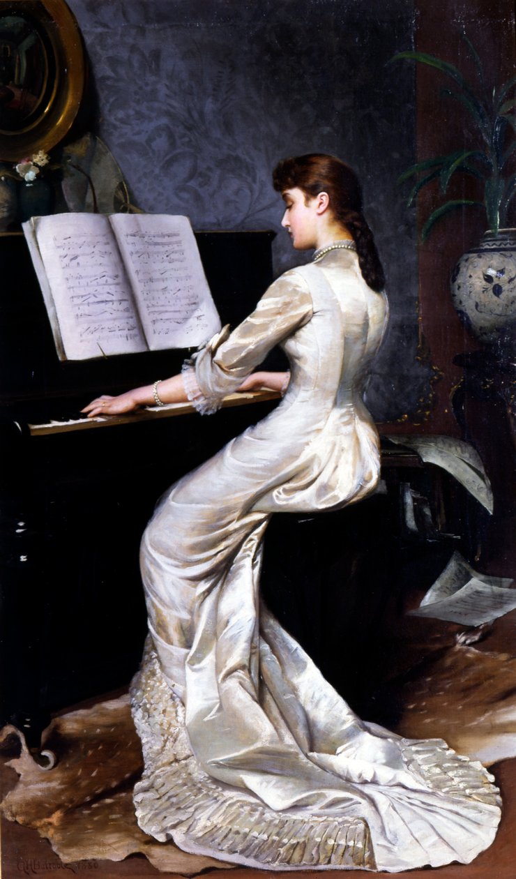 Sang uten ord, pianospiller, 1880 av George Hamilton Barrable