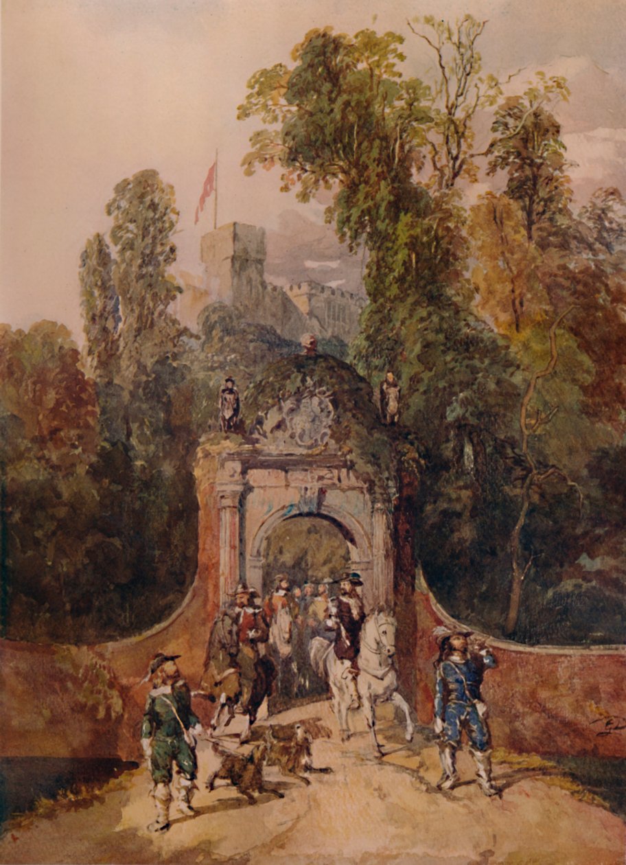 A Hawking Party Setting Out, 1800-tallet, 1935 av George Haydock Dodgson