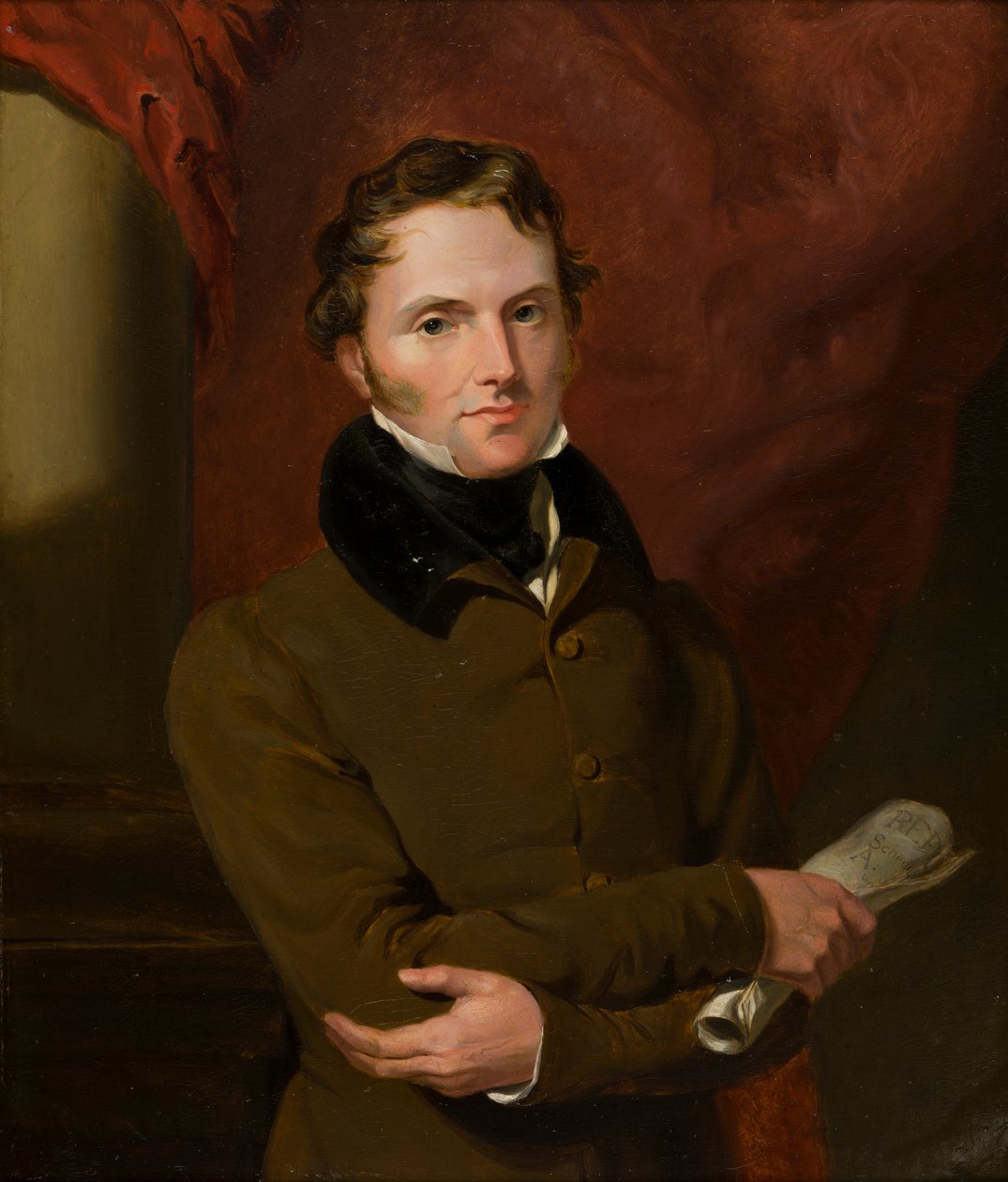 Portrett av Lord John Russell (1792-1878), etterpå den første jarl Russell, ca. 1812-71 (olje om bord) av George Hayter